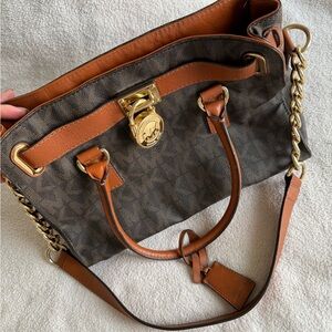 Brown and Gold Designer Tote Bag